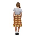 Gradient Lion Head Pattern Kids  Ruffle Flared Wrap Midi Skirt View4