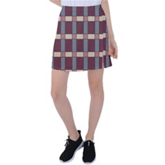 Modern Art Geometric Pattern In Red Hues Tennis Skirt by ExtraAwesomeSauce