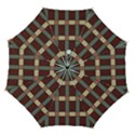 Modern Art Geometric Pattern in Red Hues Automatic Folding Umbrella with Case (Medium) View1