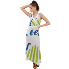 Weeko V-neck Chiffon Maxi Dress by bego