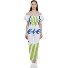 Weeko Bardot Ruffle Jumpsuit by bego