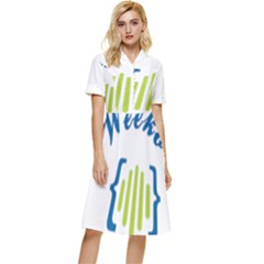 Weeko Button Top Knee Length Dress by bego
