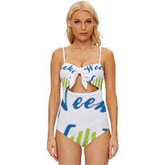 Weeko Knot Front One-piece Swimsuit by bego