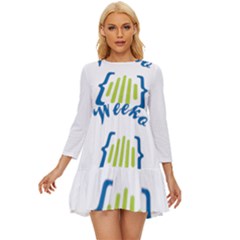 Weeko Long Sleeve Babydoll Dress by bego