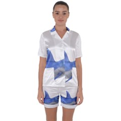 Vooo Satin Short Sleeve Pajamas Set by bego