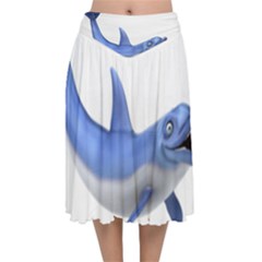 Vooo Velvet Flared Midi Skirt by bego