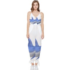 Vooo Sleeveless Tie Ankle Chiffon Jumpsuit by bego