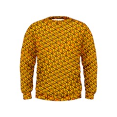 Pixel Art Mushroom Pattern Kids  Sweatshirt by ExtraAwesomeSauce