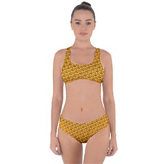 Pixel Art Mushroom Pattern Criss Cross Bikini Set by ExtraAwesomeSauce