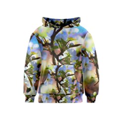 Springtime Pear Tree Blossoms Kids  Pullover Hoodie by ExtraAwesomeSauce