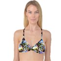 Springtime Pear Tree Blossoms Reversible Tri Bikini Top View3