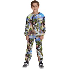 Springtime Pear Tree Blossoms Kids  Sweatshirt Set by ExtraAwesomeSauce