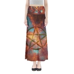 Enchanted Nebula Pentagram Art Full Length Maxi Skirt by ExtraAwesomeSauce
