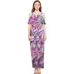  Blend On Pink Draped Sleeveless Chiffon Jumpsuit by kaleidomarblingart