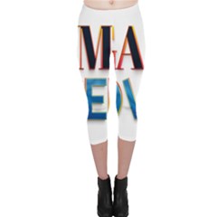Game Over Text Design  Capri Leggings  by 7223056