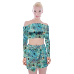 Cute Spiders Pattern, Adoxali, Halloween Off Shoulder Top With Mini Skirt Set by kyorashop23