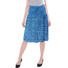 Blue Denim Jeans Like Midi Beach Skirt by ConteMonfrey