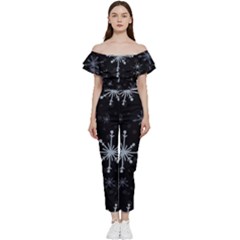 The Most Beautiful Stars Bardot Ruffle Jumpsuit by ConteMonfrey