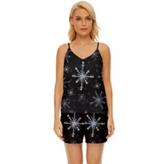 The Most Beautiful Stars V-neck Satin Pajamas Set by ConteMonfrey