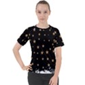 Little Stars Pattern Women s Sport Raglan T-Shirt View1