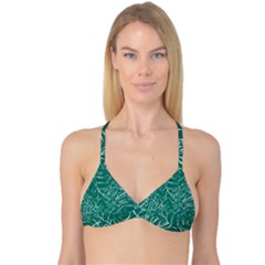Tropical Green Monstera  Reversible Tri Bikini Top by ConteMonfrey