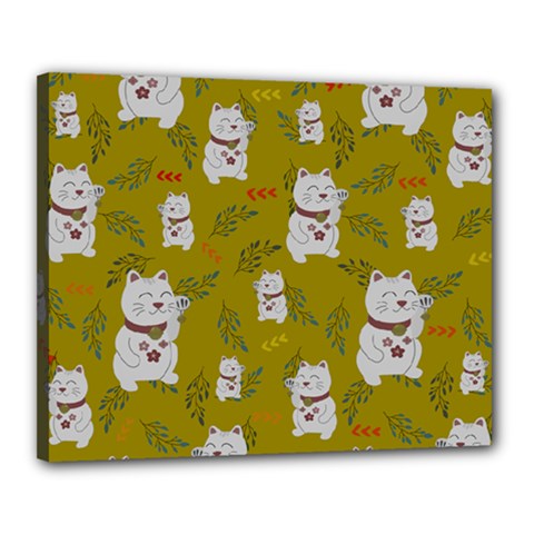 Super Lucky Cat Canvas 20  X 16  (stretched) by GeekLover