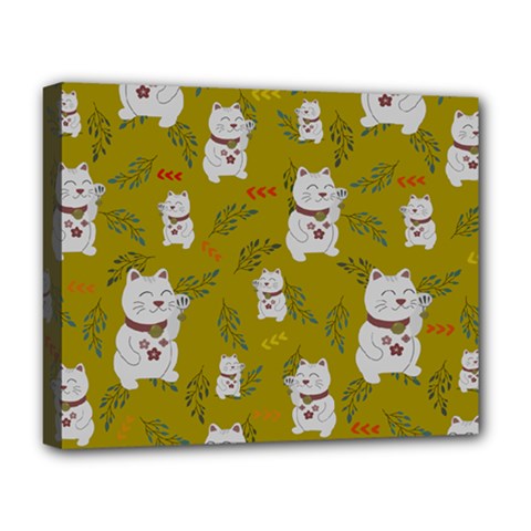 Super Lucky Cat Deluxe Canvas 20  X 16  (stretched) by GeekLover