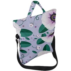 Flowers Petals Blossom Flora Fold Over Handle Tote Bag by Apenda