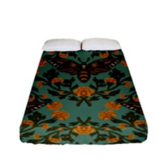 Day Of The Death Moth Fitted Sheet (full/ Double Size) by GeekLover