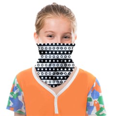 Black And White Circles Pattern Face Covering Bandana (kids) by ytdream