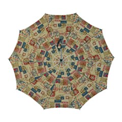 Letters Writing Paper Text Pattern Automatic Folding Umbrella With Case (large) by Apenda
