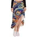 Colorful Motion Abstract Art Asymmetrical Ruffle Hem Skirt  View1