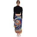 Colorful Motion Abstract Art Asymmetrical Ruffle Hem Skirt  View4