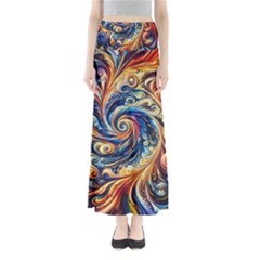 Colorful Motion Abstract Art Full Length Maxi Skirt by ExtraAwesomeSauce