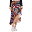 Dynamic Color Vortex Asymmetrical Ruffle Hem Skirt  View1