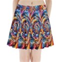 Dynamic Color Vortex Pleated Mini Skirt View1