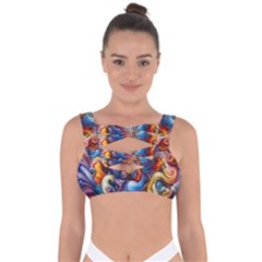 Dynamic Color Vortex Bandaged Up Bikini Top by ExtraAwesomeSauce