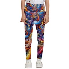 Dynamic Color Vortex Kids  Skirted Pants by ExtraAwesomeSauce