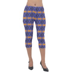 Bitcoin Logo Pattern Lightweight Velour Capri Leggings  by ExtraAwesomeSauce