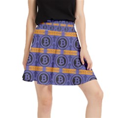 Bitcoin Logo Pattern Waistband Skirt by ExtraAwesomeSauce