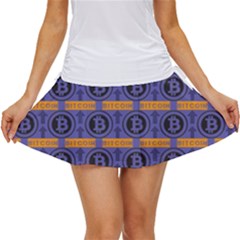 Bitcoin Logo Pattern Women s Skort by ExtraAwesomeSauce