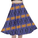 Bitcoin Logo Pattern A-Line Full Circle Midi Skirt With Pocket View1
