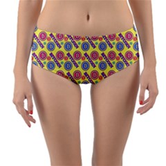Colorful Bitcoin Pattern Reversible Mid-waist Bikini Bottoms by ExtraAwesomeSauce