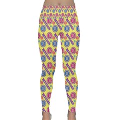 Colorful Bitcoin Pattern Lightweight Velour Classic Yoga Leggings by ExtraAwesomeSauce