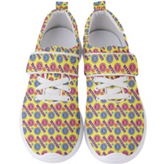 Colorful Bitcoin Pattern Men s Velcro Strap Shoes by ExtraAwesomeSauce