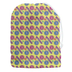 Colorful Bitcoin Pattern Drawstring Pouch (3xl) by ExtraAwesomeSauce