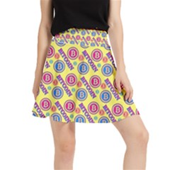 Colorful Bitcoin Pattern Waistband Skirt by ExtraAwesomeSauce