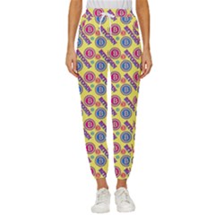 Colorful Bitcoin Pattern Women s Cropped Drawstring Pants by ExtraAwesomeSauce