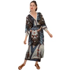Demon Samurai Grecian Style  Maxi Dress by AwesomeSauce