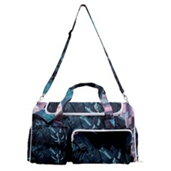 Cyberpunk Demon Samurai Sports Gym Duffle Bag With Shoe Compartment by AwesomeSauce